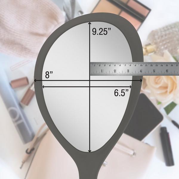 Zadro Medium Teardrop Handheld Mirror with Curved Handle #6