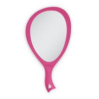 Large Teardrop Handheld Mirror with Curved Handle