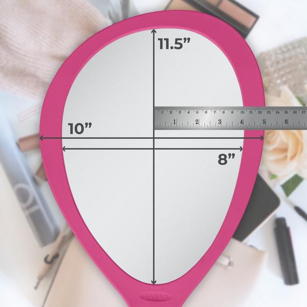 Zadro Large Teardrop Handheld Mirror with Curved Handle #6