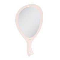 Large Teardrop Handheld Mirror with Curved Handle