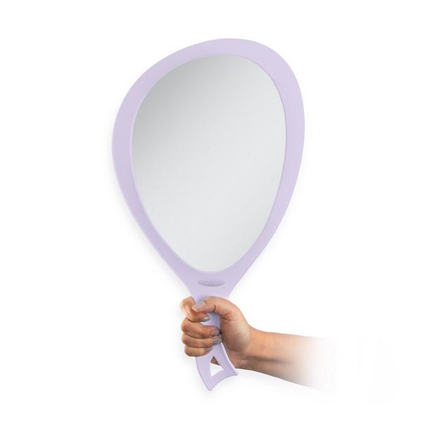 Zadro Large Teardrop Handheld Mirror with Curved Handle #2