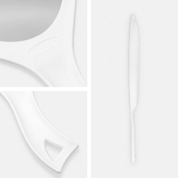Zadro Large Teardrop Handheld Mirror with Curved Handle #3