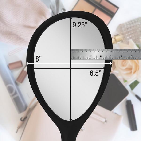Zadro Medium Teardrop Handheld Mirror with Curved Handle #4