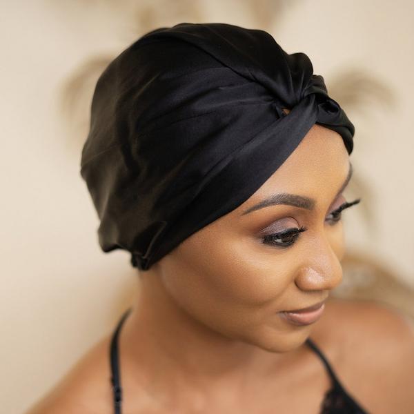 True + Pure Texture Satin Turban for Natural Hair #6