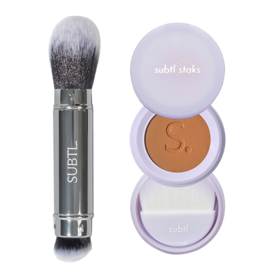 SUBTL. Beauty BB Powder Foundation + Dual-Ended Face Brush