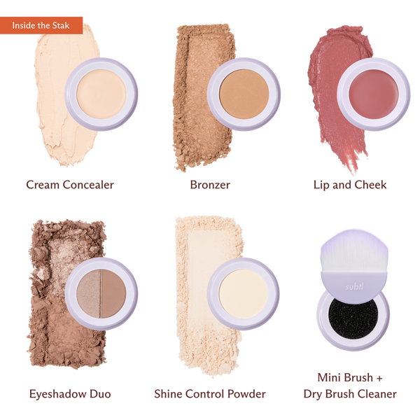 SUBTL. Beauty 6-in-1 Full Face Makeup Stak with Dual-Ended Face Brush #2