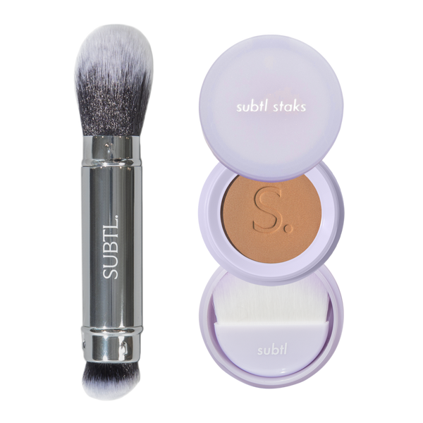 SUBTL. Beauty BB Powder Foundation + Dual-Ended Face Brush #1