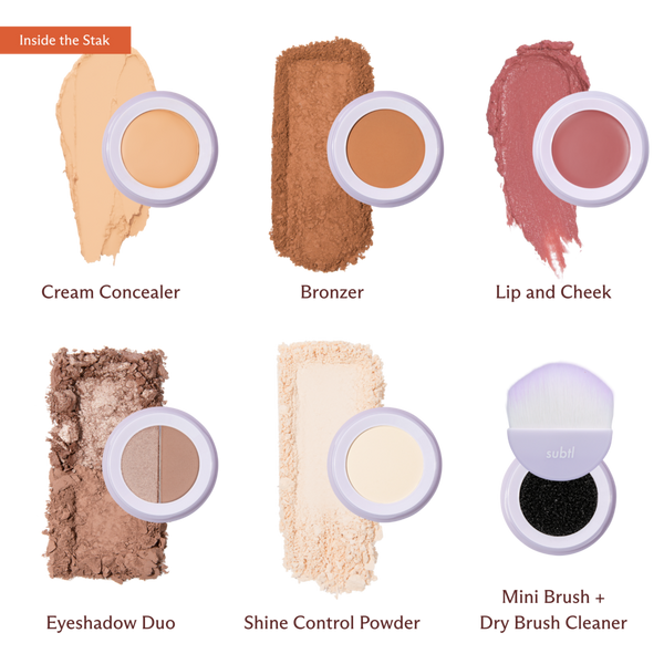 SUBTL. Beauty 6-in-1 Full Face Makeup Stak + Dual-Ended Face Brush #2