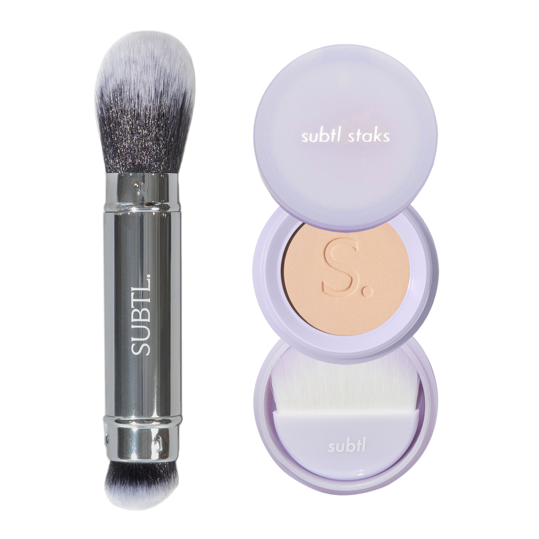 SUBTL. Beauty BB Powder Foundation + Dual-Ended Face Brush #1