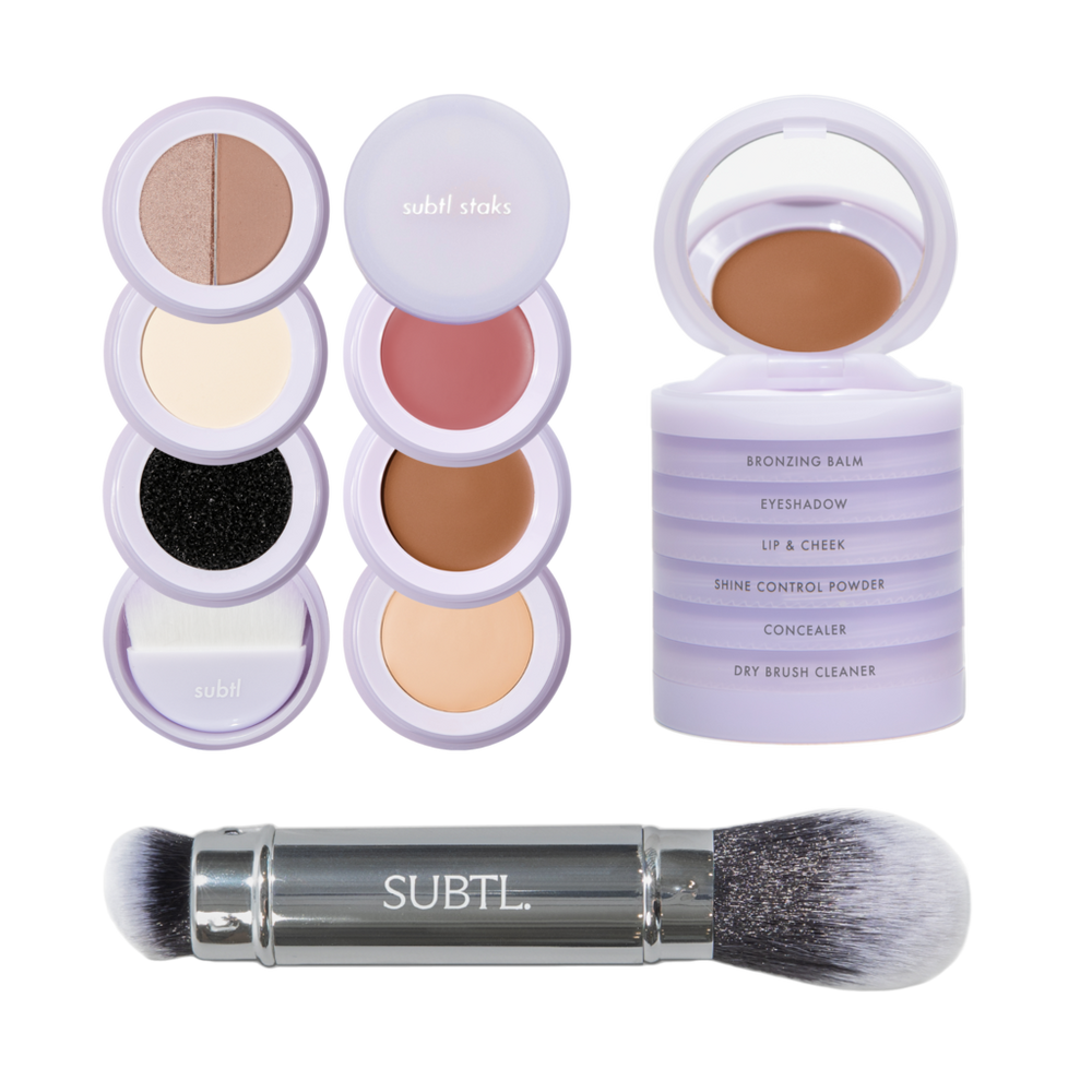 Subtl Beauty 6-in-1 Full Face Makeup Stak With Dual-ended Face Brush - 007n