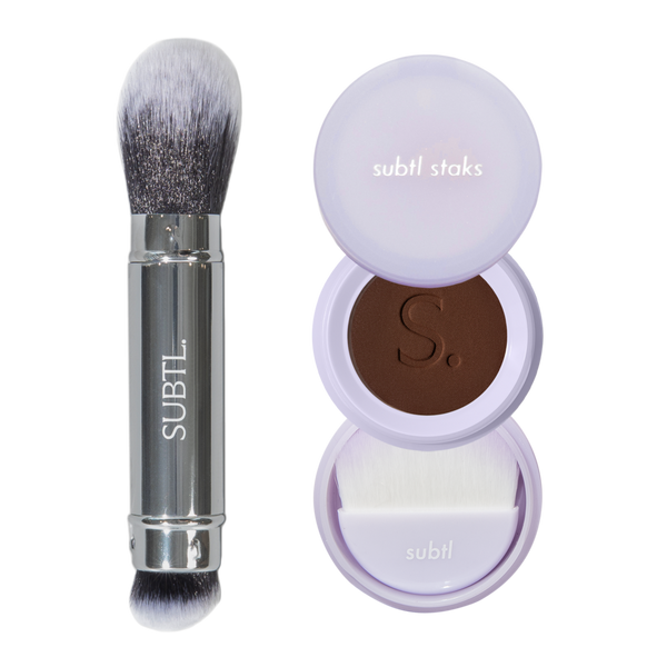 SUBTL. Beauty BB Powder Foundation + Dual-Ended Face Brush #1