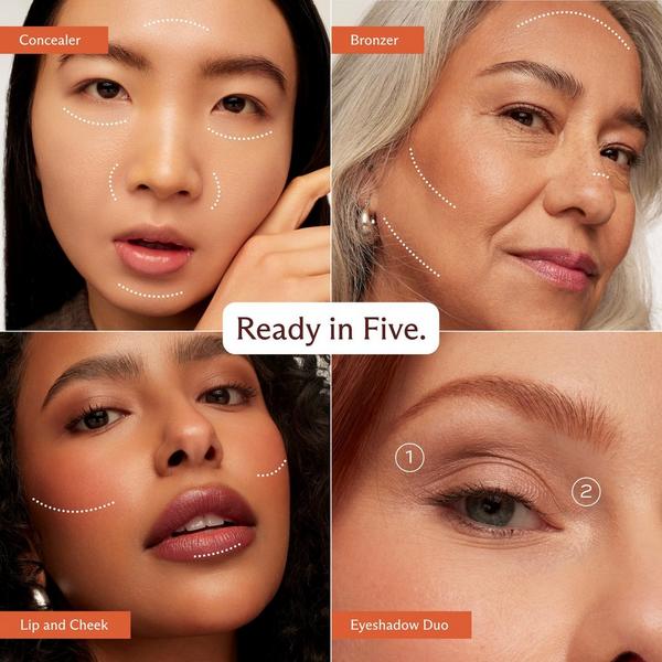 SUBTL. Beauty 6-in-1 Full Face Makeup Stak + Dual-Ended Face Brush #8