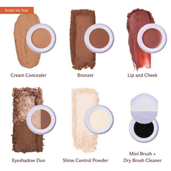 SUBTL. Beauty 6-in-1 Full Face Makeup Stak + Dual-Ended Face Brush #2