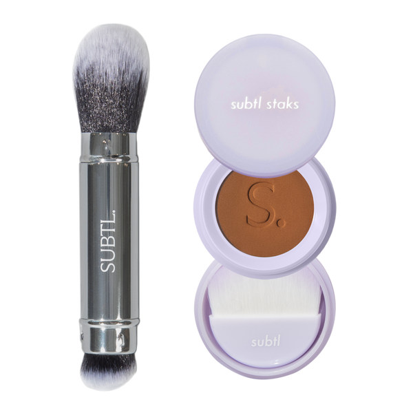 SUBTL. Beauty BB Powder Foundation + Dual-Ended Face Brush #1