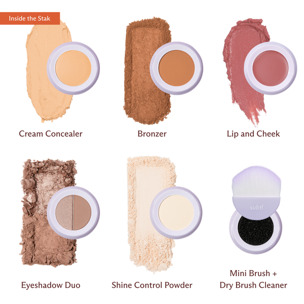 SUBTL. Beauty 6-in-1 Full Face Makeup Stak with Dual-Ended Face Brush #2