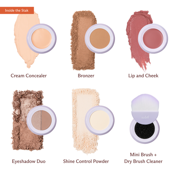 SUBTL. Beauty 6-in-1 Full Face Makeup Stak + Dual-Ended Face Brush #2