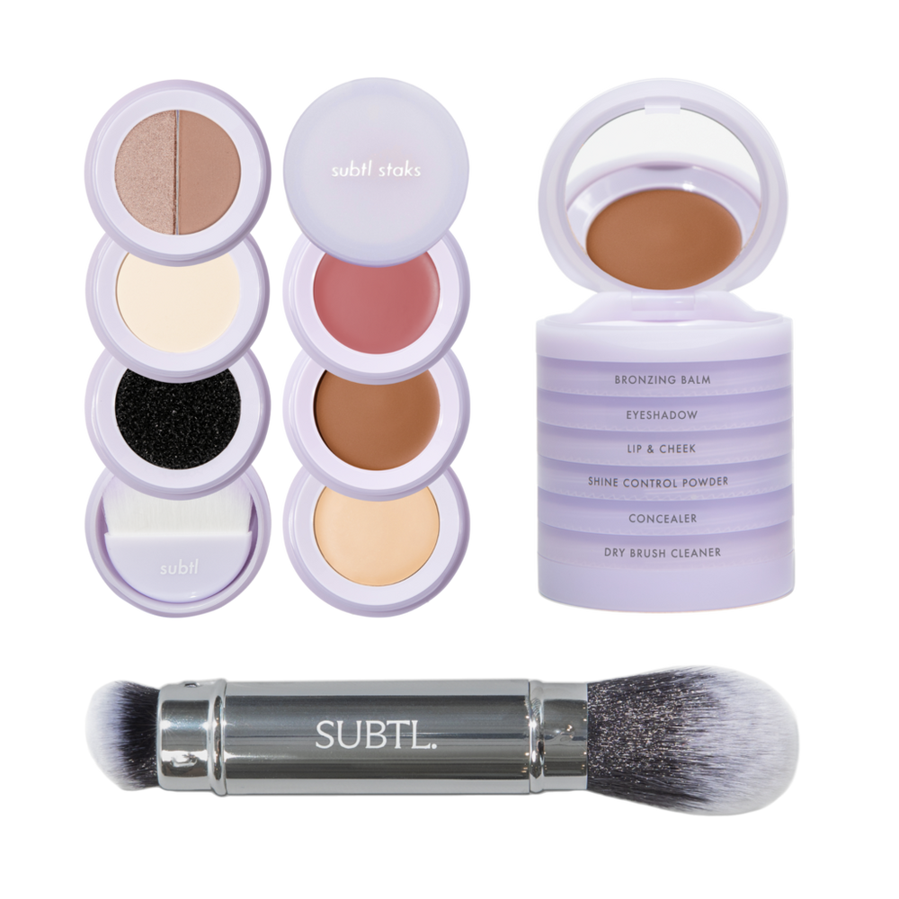 Subtl Beauty 6-in-1 Full Face Makeup Stak With Dual-ended Face Brush - 006w