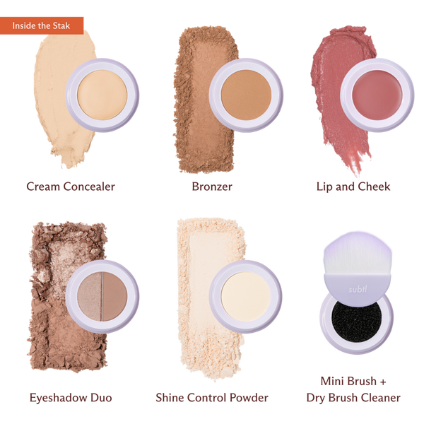 SUBTL. Beauty 6-in-1 Full Face Makeup Stak with Dual-Ended Face Brush #2