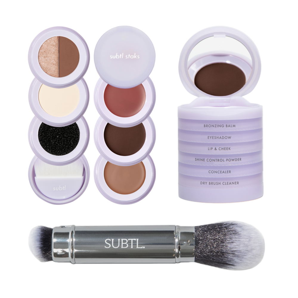 Subtl Beauty 6-in-1 Full Face Makeup Stak With Dual-ended Face Brush - 019n