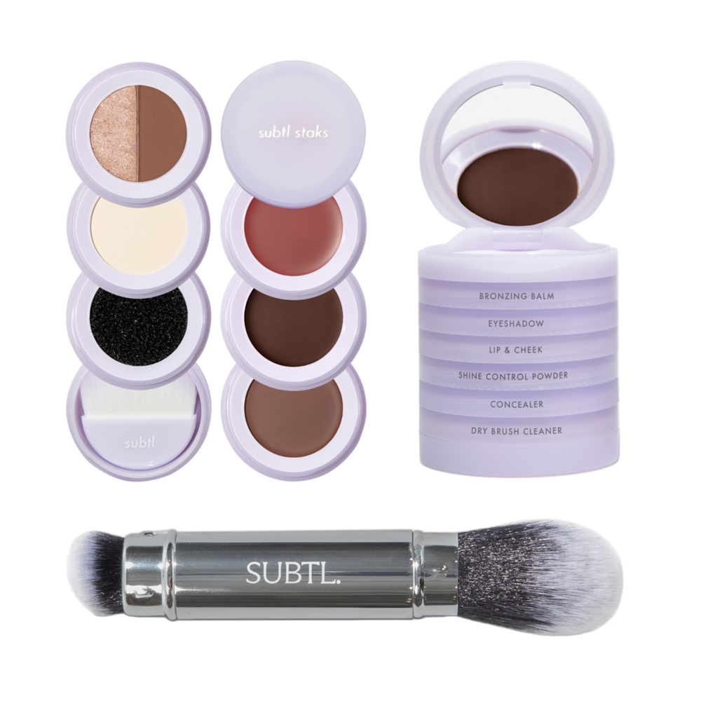 Subtl Beauty 6-in-1 Full Face Makeup Stak With Dual-ended Face Brush - 021n