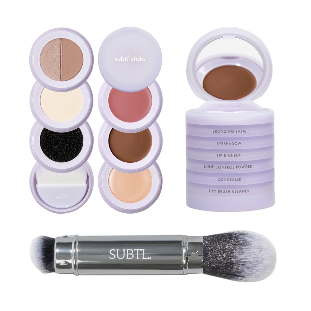 Subtl Beauty 6-in-1 Full Face Makeup Stak With Dual-ended Face Brush - 009c