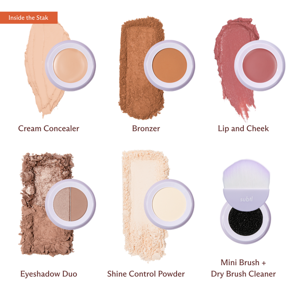 SUBTL. Beauty 6-in-1 Full Face Makeup Stak + Dual-Ended Face Brush #2