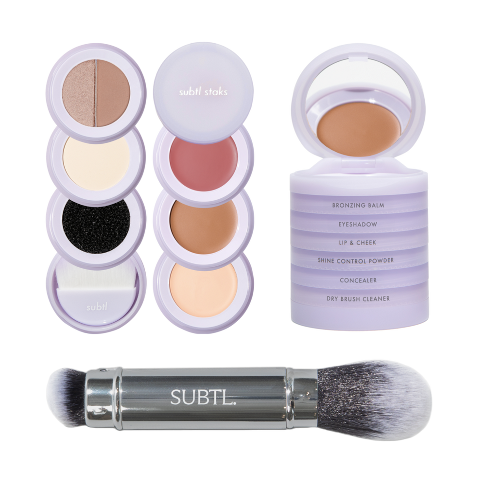 Subtl Beauty 6-in-1 Full Face Makeup Stak With Dual-ended Face Brush - 002c
