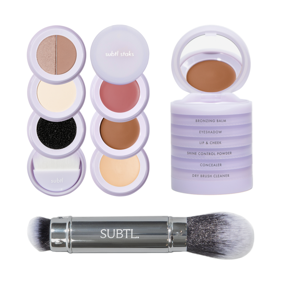 Subtl Beauty 6-in-1 Full Face Makeup Stak With Dual-ended Face Brush - 004n
