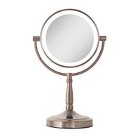 Cordless LED Lighted Makeup Mirror with 10X/1X