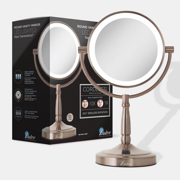 Zadro Cordless LED Lighted Makeup Mirror with 10X/1X #7