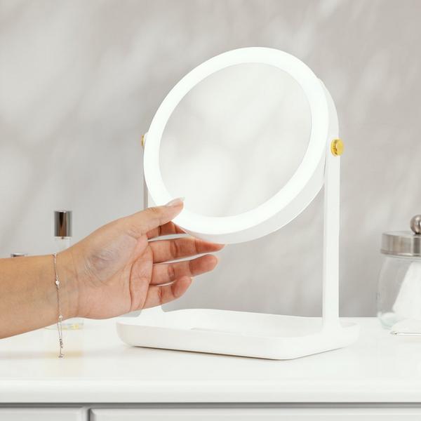 Zadro LED Lighted Makeup Mirror with 5X/1X, Tray & Phone Holder #3