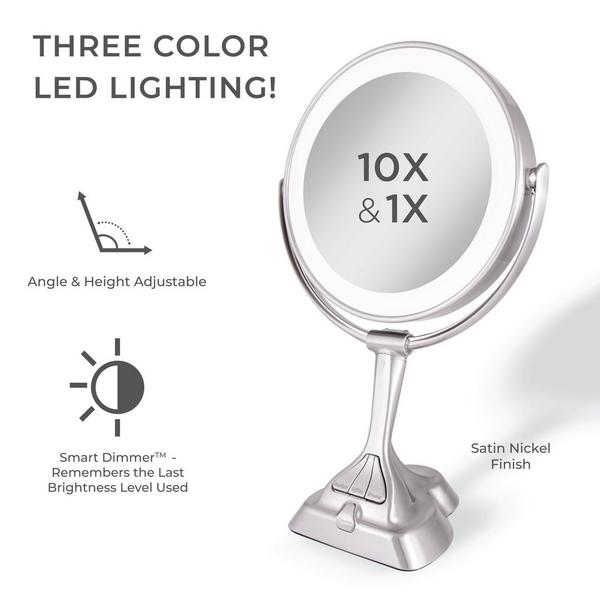 Zadro Lighted Makeup Mirror with 10X/1X, Smart Dimming Control #2