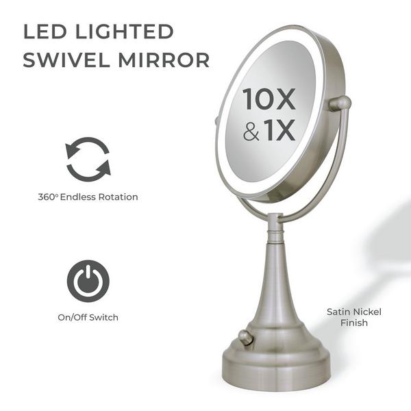 Zadro LED Lighted Makeup Mirror with 10X/1X, Battery & Cordless #2