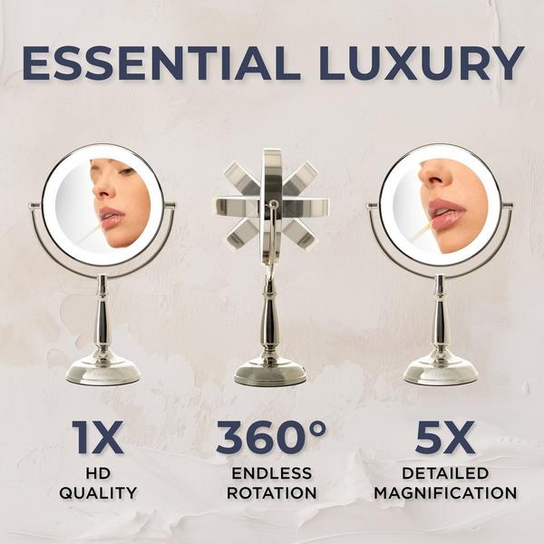 Zadro Classic Lighted Makeup Mirror with 5X/1X, Touch Control #2