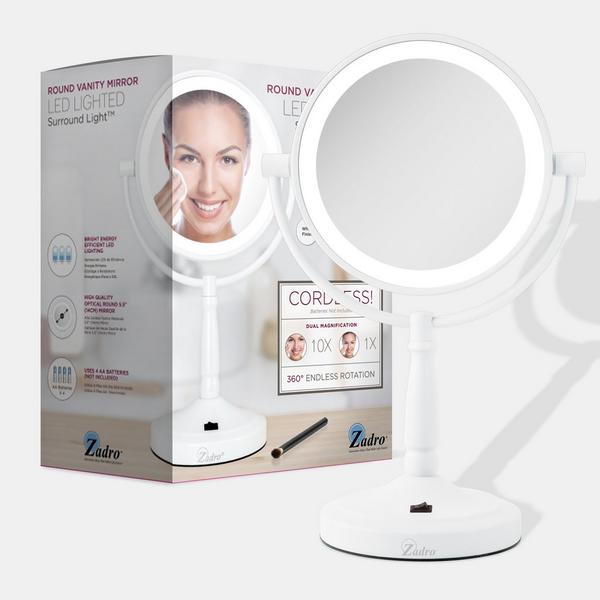 Zadro Cordless LED Lighted Makeup Mirror with 10X/1X #7