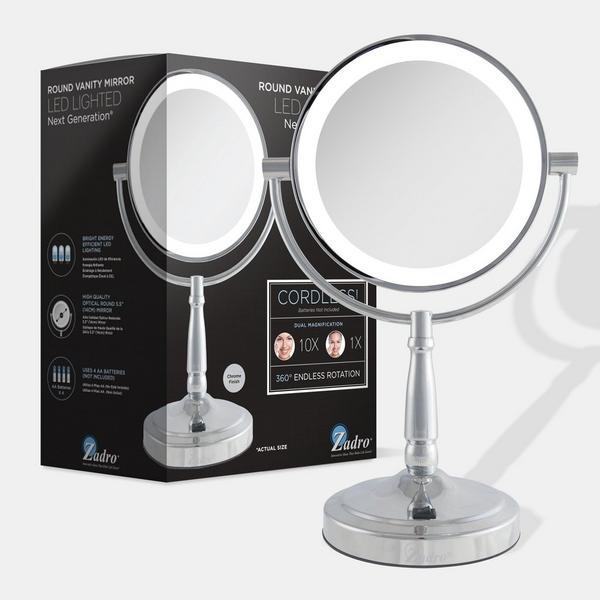 Zadro Cordless LED Lighted Makeup Mirror with 10X/1X #7