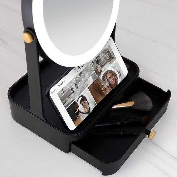 Zadro LED Lighted Makeup Mirror with 5X/1X, Storage Drawer & Tray #6