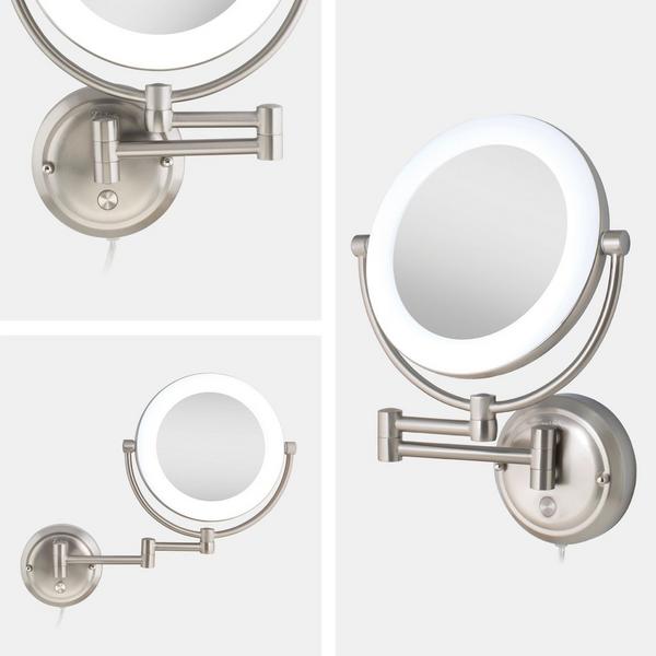 Zadro Lexington, Lighted Wall Mounted Makeup Mirror with 10X/1X #2