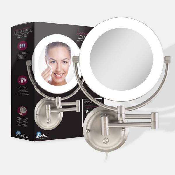 Zadro Lexington, Lighted Wall Mounted Makeup Mirror with 10X/1X #7