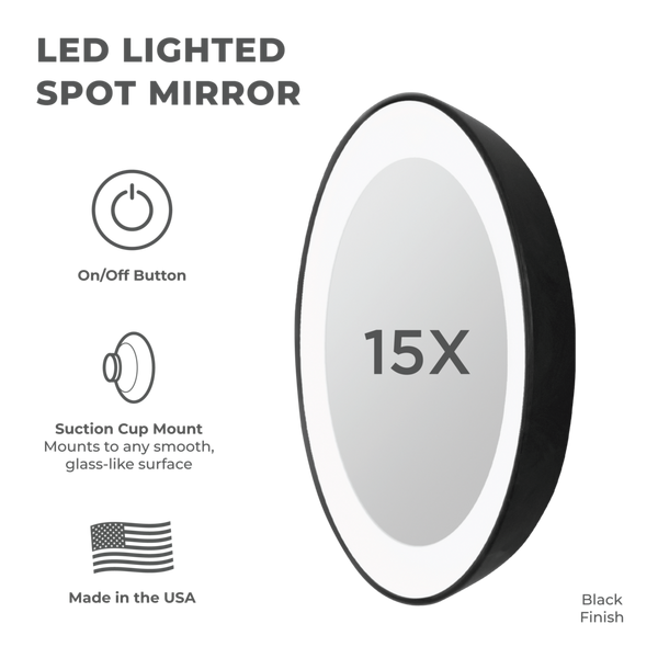 Zadro LED Lighted Travel Mirror with Magnification & Suction Cups #8