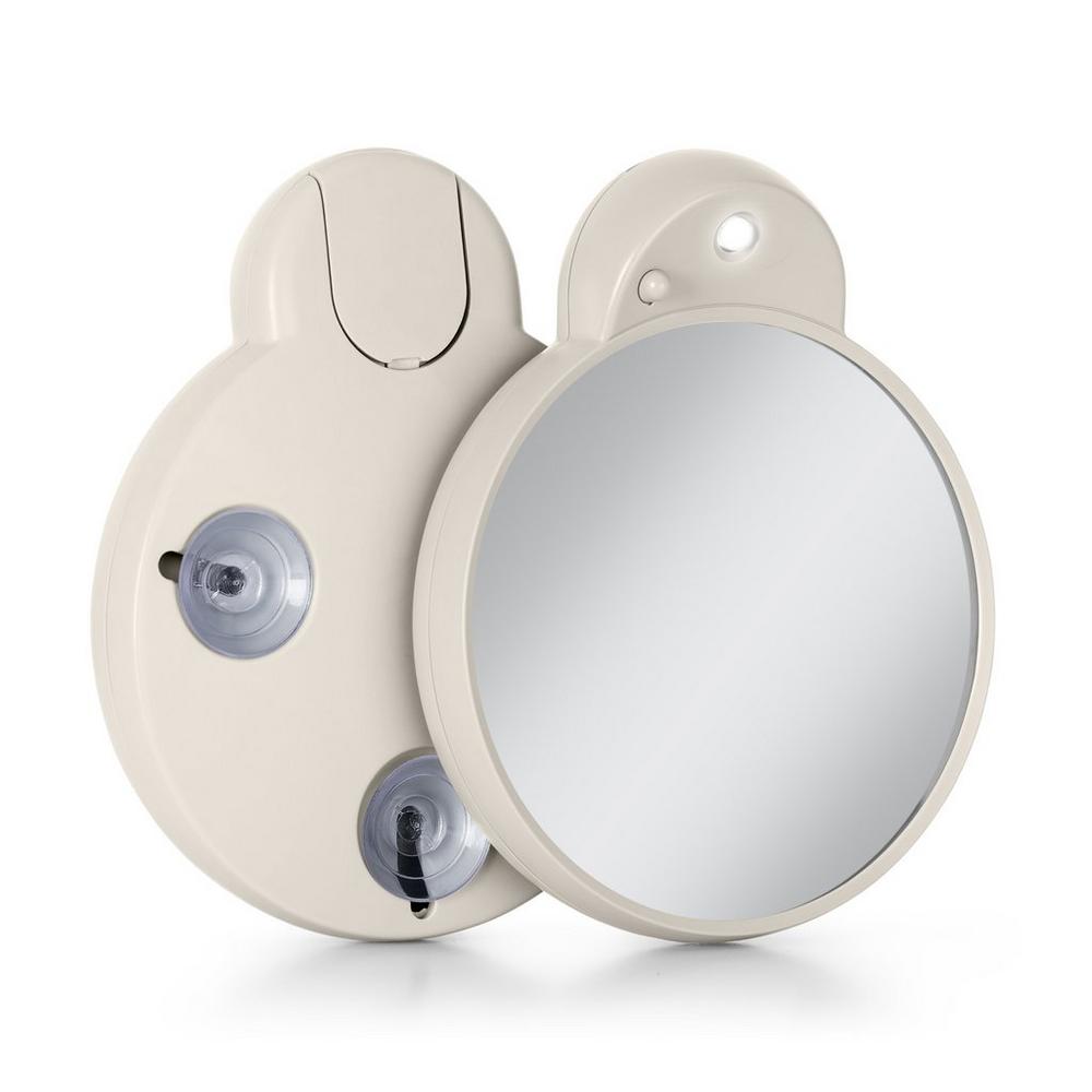 Zadro Led Lighted Compact Mirror With 10x, Suction Cups - Neutral In Neutral