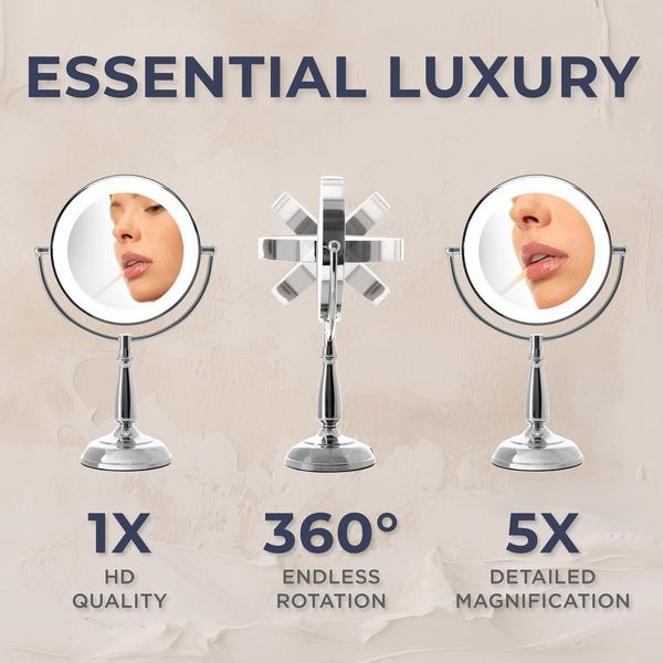 Zadro Classic Lighted Makeup Mirror with 5X/1X, Touch Control #2