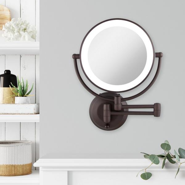 Zadro Lighted Wall Mounted Makeup Mirror with 10X/1X Battery/Cord #4