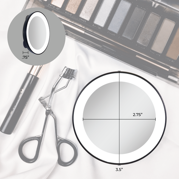 Zadro LED Ring Lighted Compact Mirror with 10X, Suction Cups #3