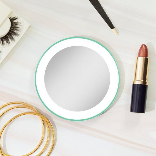 Zadro LED Ring Lighted Compact Mirror with 10X, Suction Cups #4