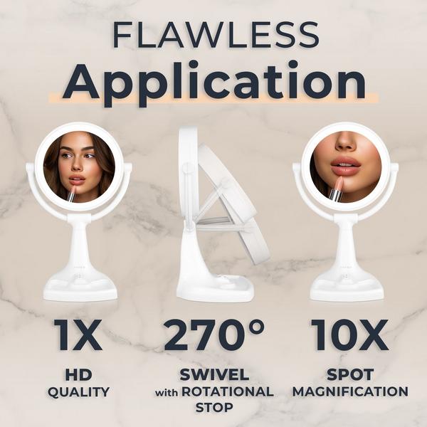 Zadro Max Bright Lighted Makeup Mirror with 10X/1X, Storage Tray #3