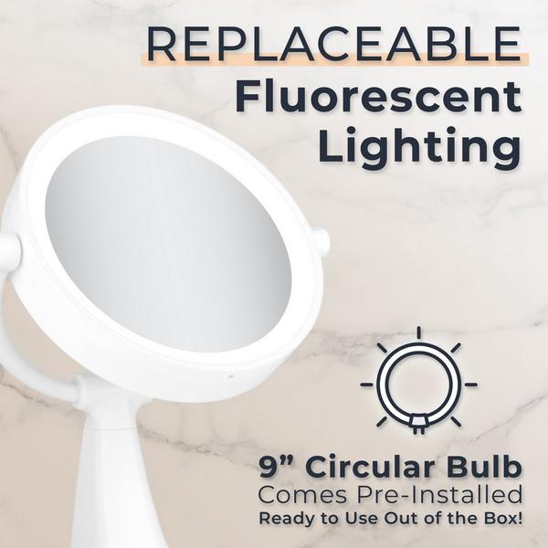 Zadro Max Bright Lighted Makeup Mirror with 10X/1X, Storage Tray #7