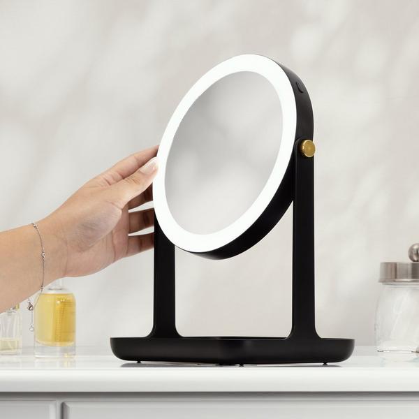 Zadro LED Lighted Makeup Mirror with 5X/1X, Tray & Phone Holder #3
