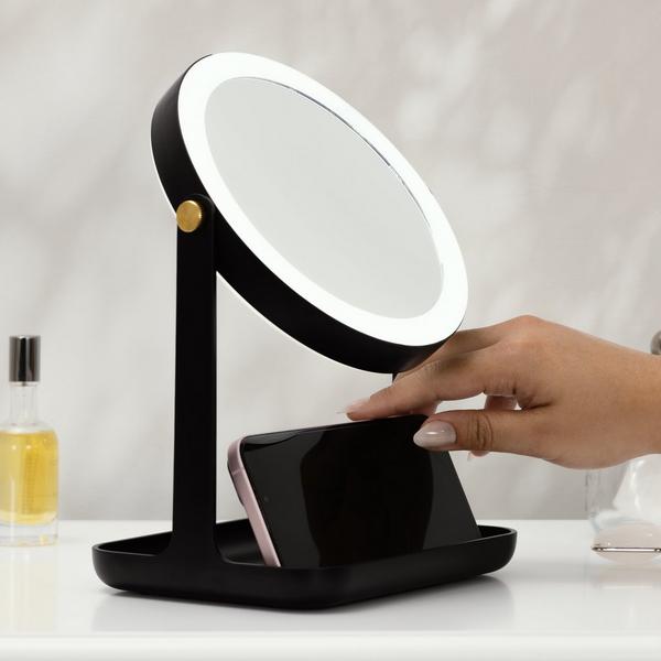 Zadro LED Lighted Makeup Mirror with 5X/1X, Tray & Phone Holder #4