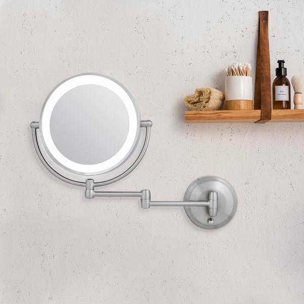 Zadro Lighted Wall Mounted Makeup Mirror with 5X/1X Battery/Cord #4